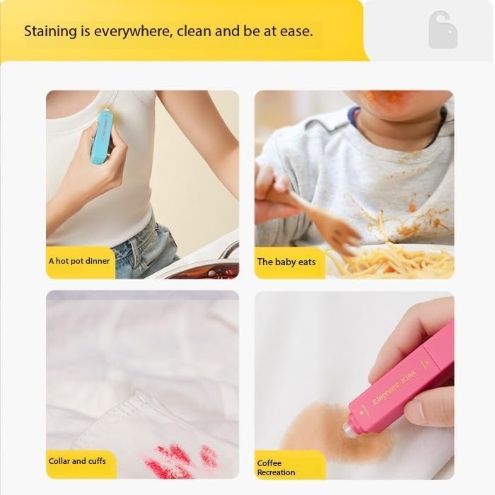 Stain Remover Pen, 3-Second Stain Remover Pen, with Lanyard, Travel & Pocket-Sized, for On-The-Go Cleaning, Tackles Stubborn Safe on Fabrics, Tackles Food, Drink & Makeup (blue)
