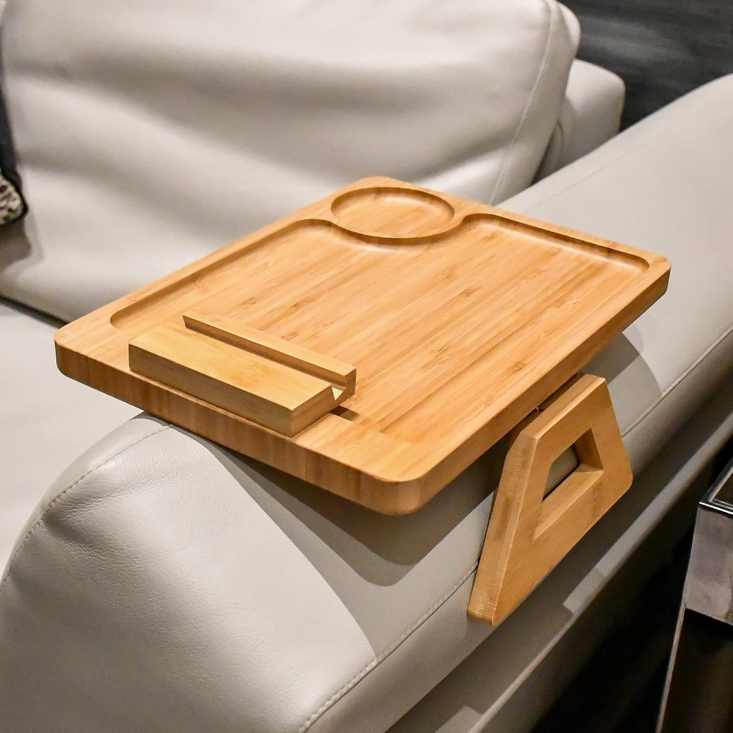 Bamboo Couch Arm Tray