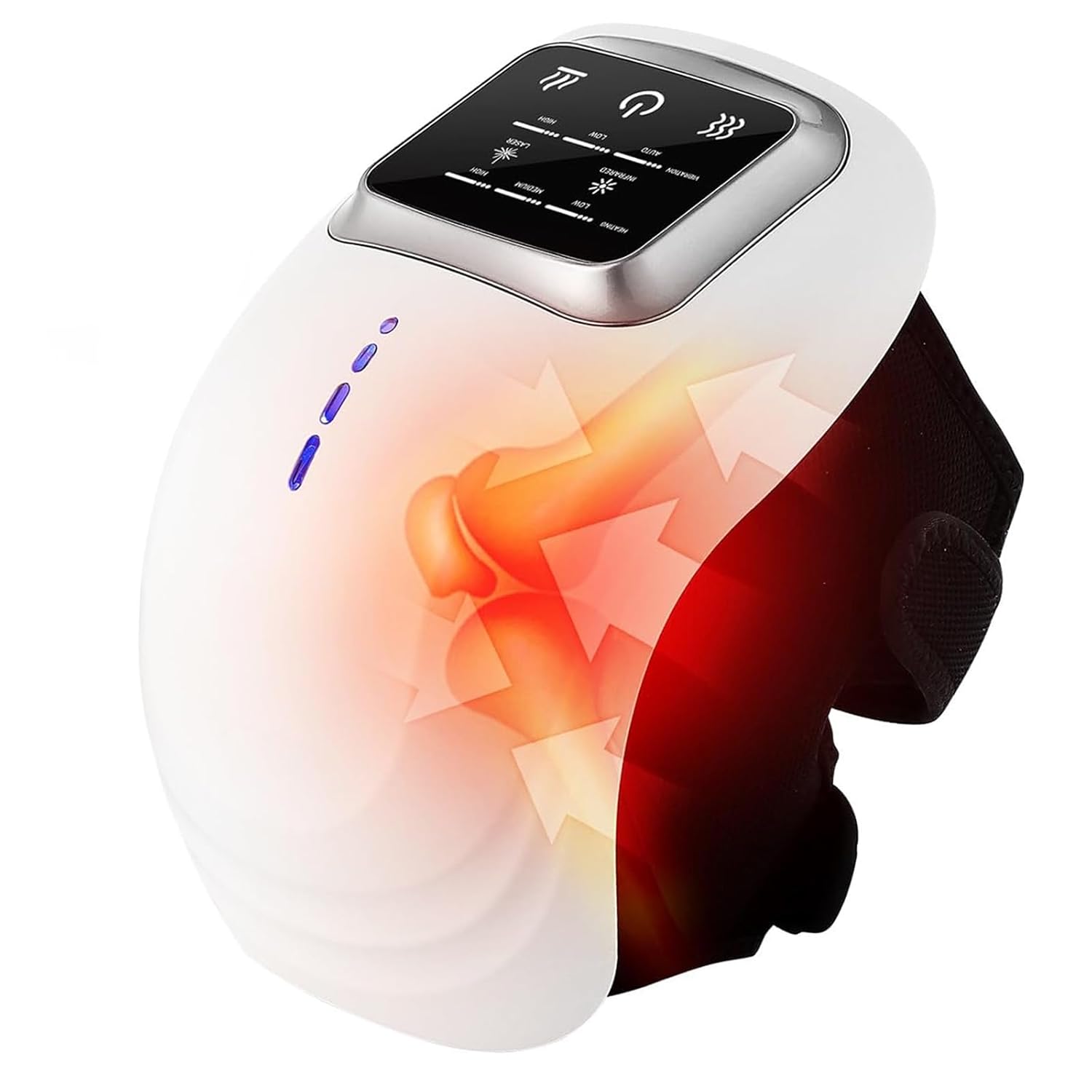 CUPILO 3-in-1 Heated Knee Massager with Vibration & Red Light Therapy – Portable Joint Pain Relief for Knees, Elbows & Shoulders